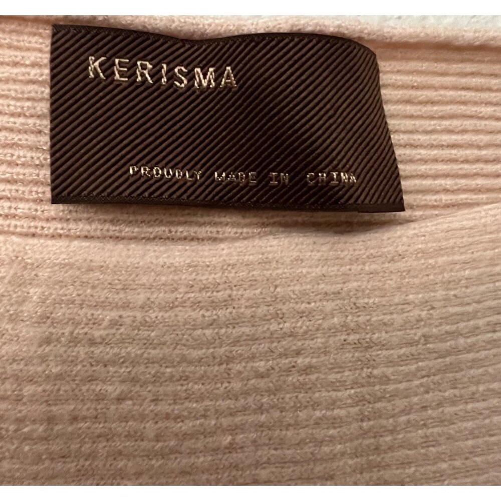 Kerisma Ribbed Knit Peach Dolman Sleeve Viscose Sweater Womens Size M/L - Picture 5 of 5